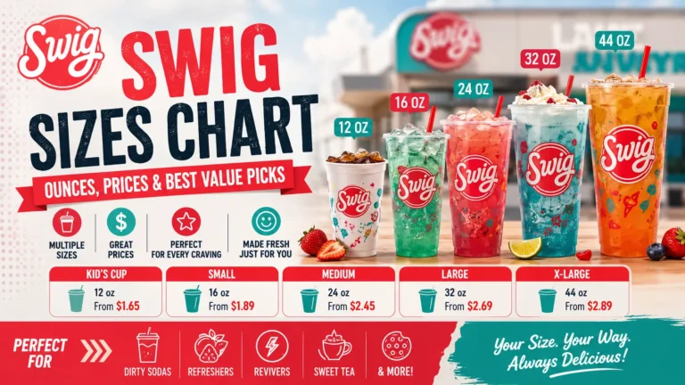 Visual representation of different swig sizes, illustrating measurement options for drinks.