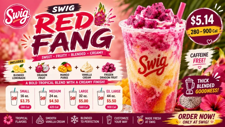 Swig Red Fang event flyer displaying essential details and dynamic visuals to attract attendees.
