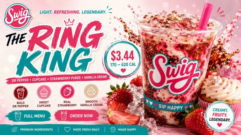 The Ring King, a fresh Dirty Soda from the swig menu